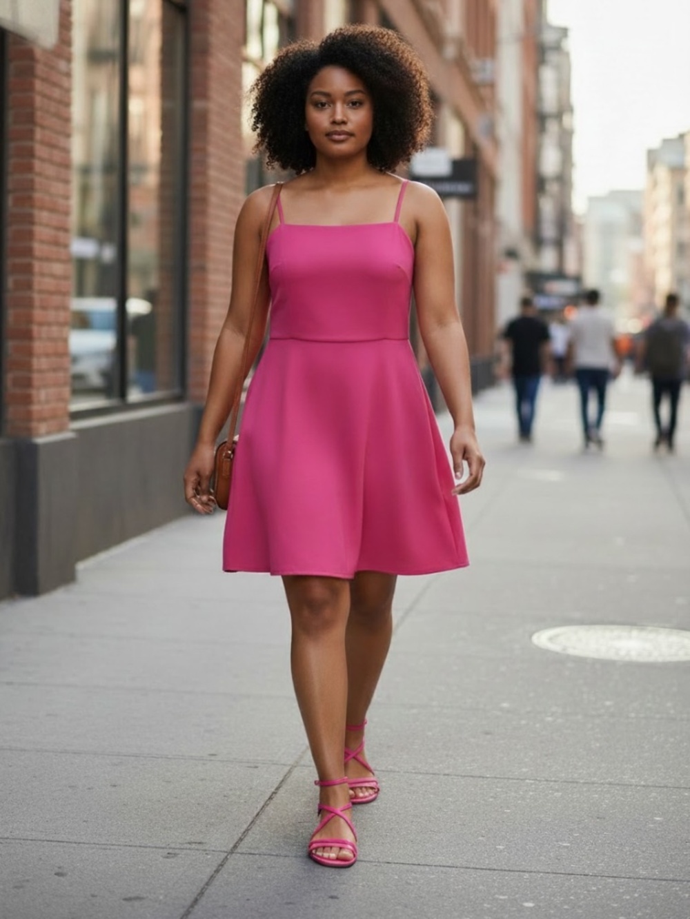 ⭐️Strut & Bolt Fuschia Spaghetti Strap Dress - size L